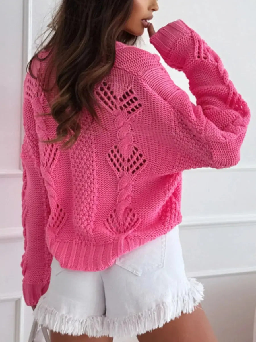 Button Up V - Neck Cardigan - Love Salve